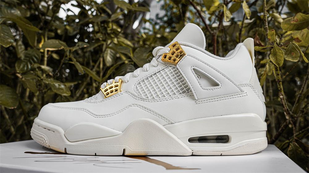 PK GOD Jordan 4 Retro Metallic Glod RETAIL MATERIALS READY TO SHIP